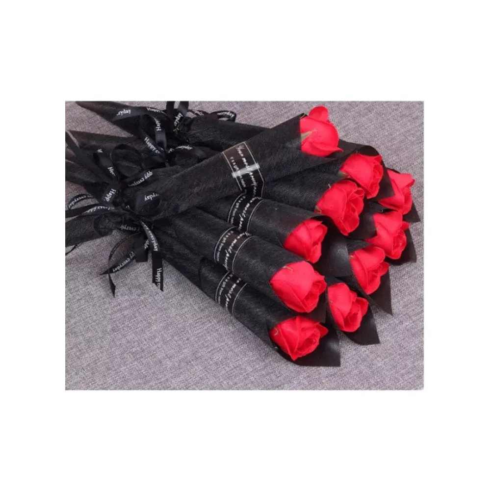 10 Pcs Artificial Rose Flower Bouquet Valentines Day Gift for Wife, Girlfriend, Mother, Wedding Bouquet and Home Decorations