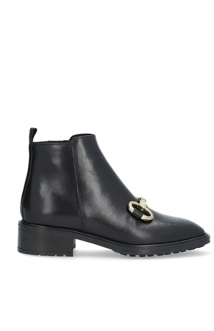 Alpe Leather Buckle Ankle Boots