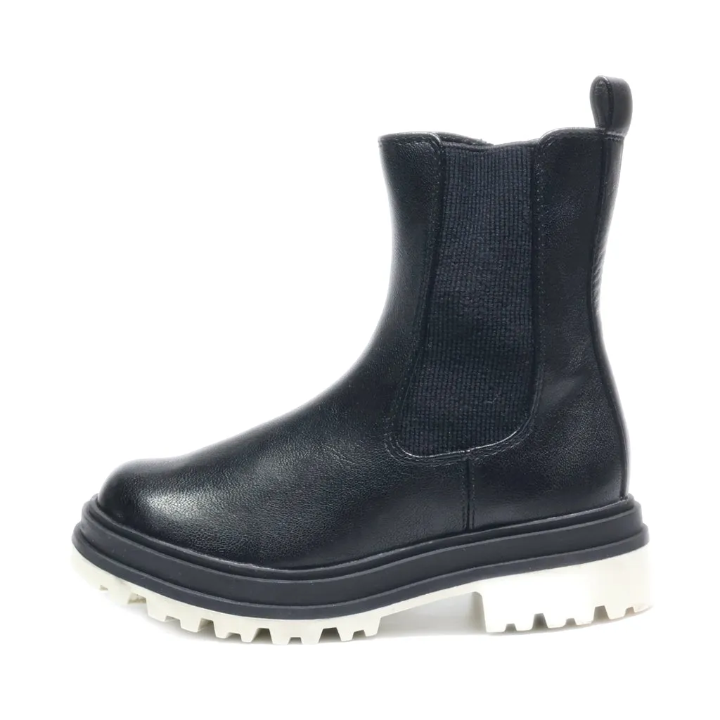 Art Class Ankle Boots Leather Black Colour For Kids