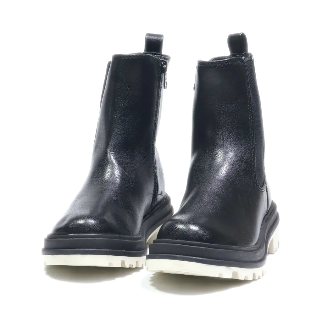 Art Class Ankle Boots Leather Black Colour For Kids