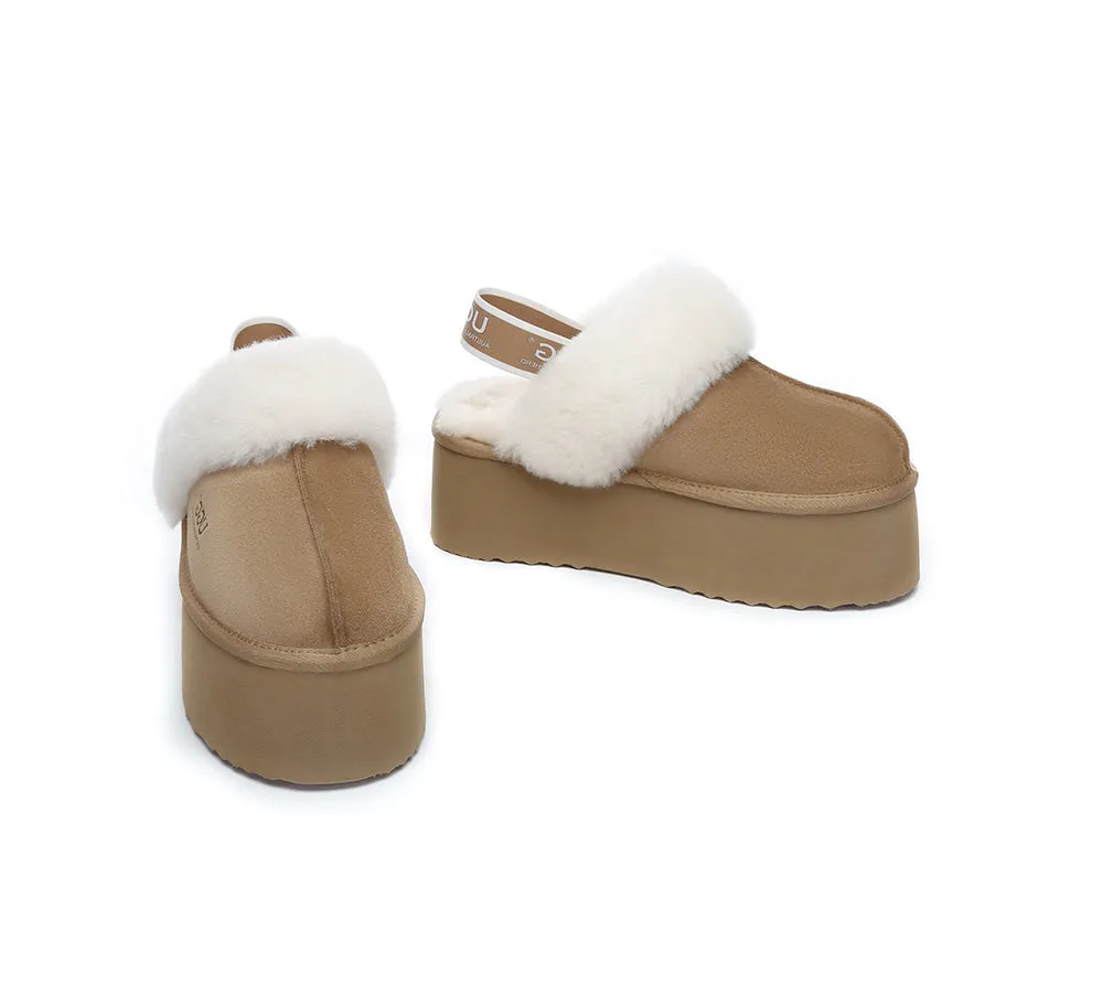 AUSTRALIAN SHEPHERD® UGG Slippers Women Slingback Platform Muffin Plus