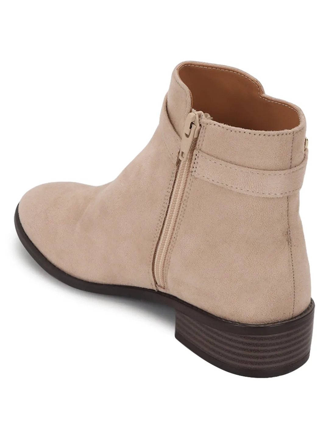 Beige Suede High-End-Fashion Stylish Ankle Boots (TC-OS-BO-02-BEIGSUE)