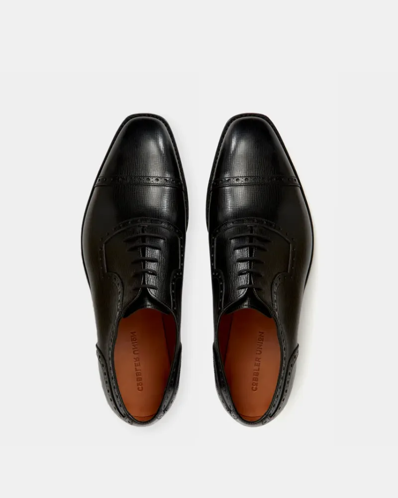 Black Brogue Lightweight Dress Shoe