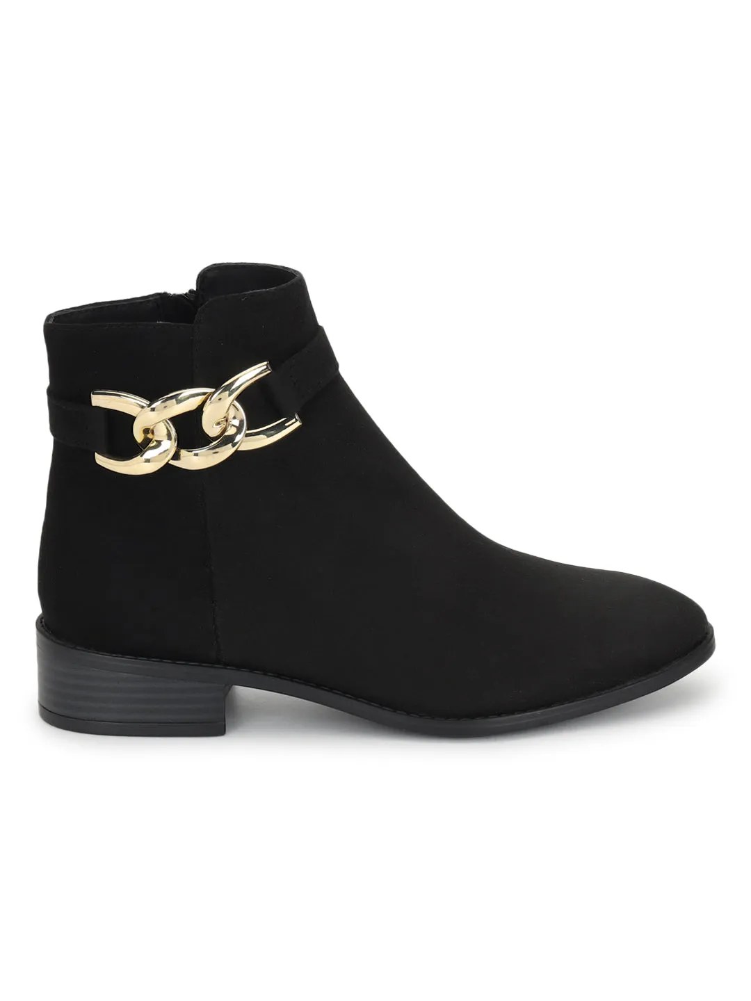 Black Suede High-End-Fashion Stylish Ankle Boots (TC-OS-BO-02-BLKSUE)