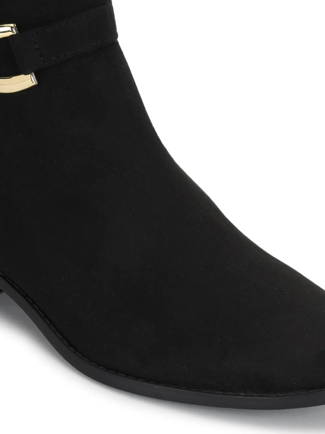 Black Suede High-End-Fashion Stylish Ankle Boots (TC-OS-BO-02-BLKSUE)