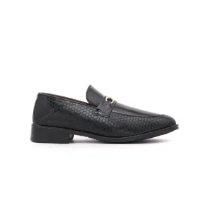 Boys Black Formal Moccasin KD0428