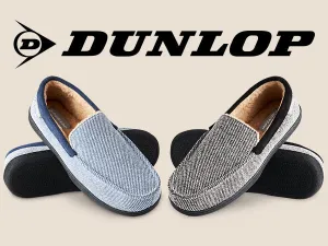 Dunlop Moccasins Slippers for Men With Rubber Sole