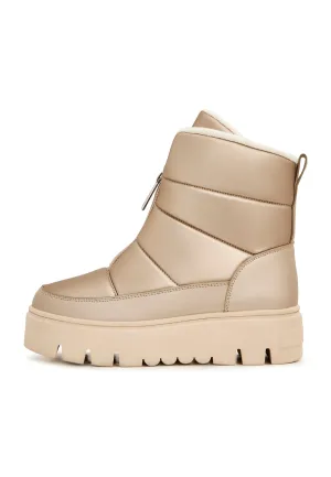 Elegant Winter Snow Boots - Beige