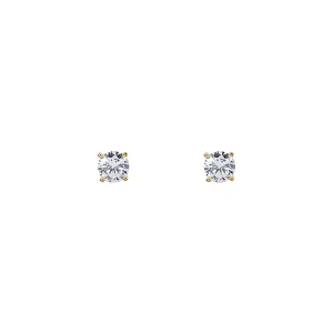 Empire Cove 14K Gold Sterling Silver Dipped Jewelry Cubic Zirconia Stud Earrings