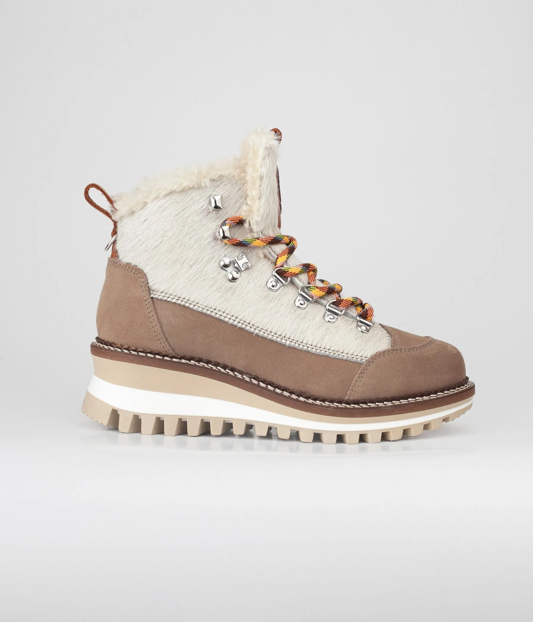 Erika White/Taupe Boot