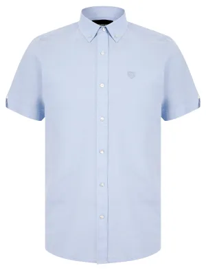 Fetlock Short Sleeve Oxford Cotton Shirt in Sky Blue - Kensington Eastside