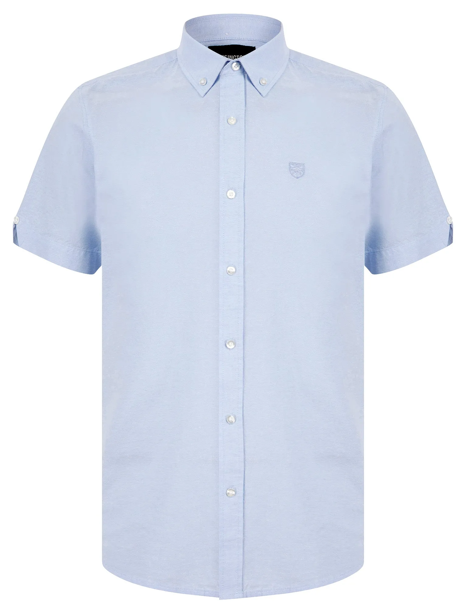 Fetlock Short Sleeve Oxford Cotton Shirt in Sky Blue - Kensington Eastside