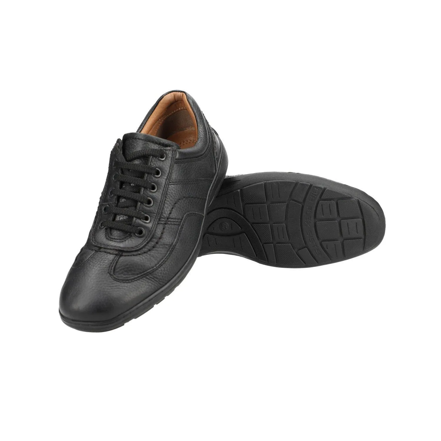 Freemood Andino Oxford Formal Lace Ups Leather Black Colour For Men