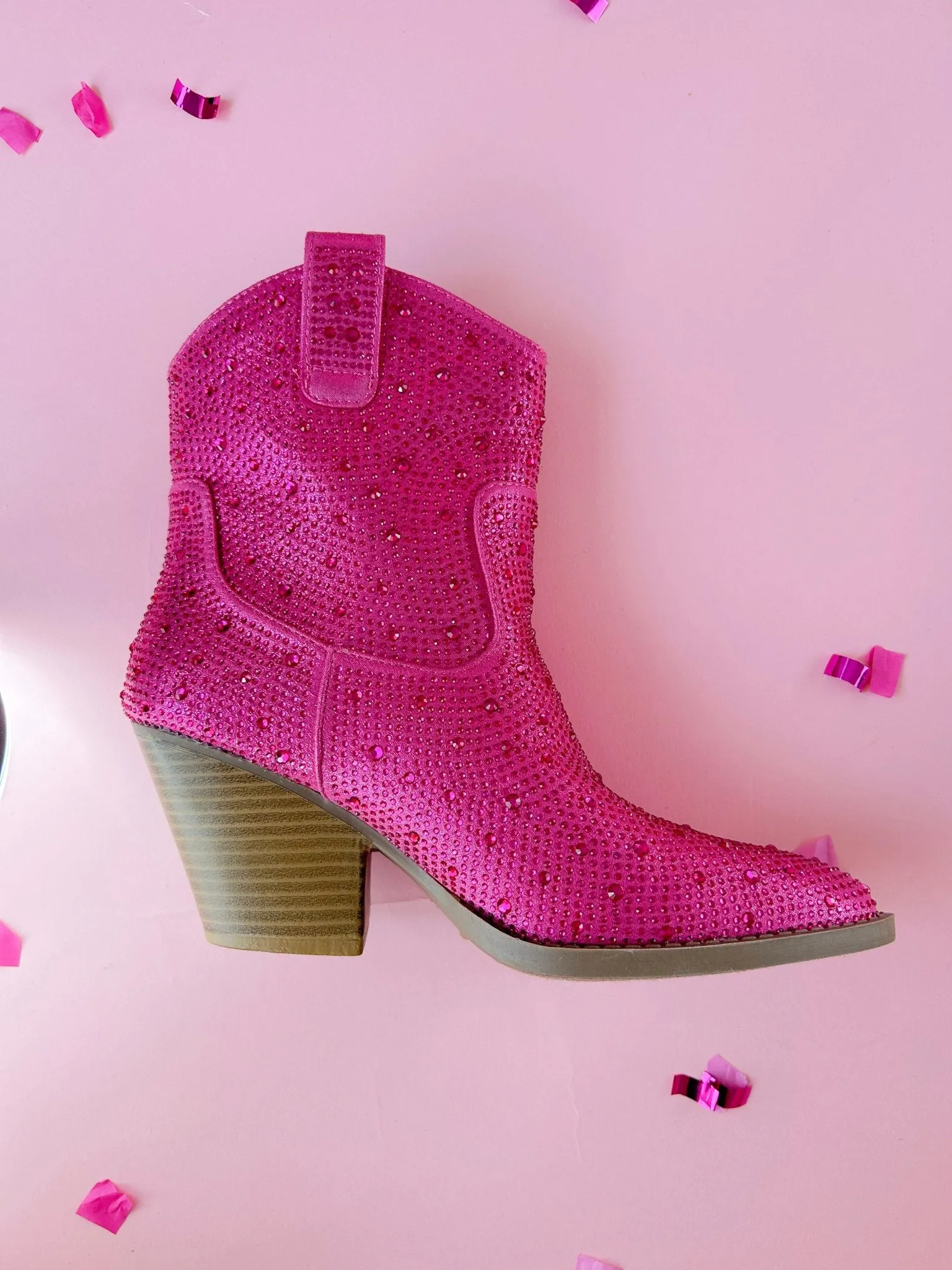 Fuchsia Rhinestone Boots for Mom and Daughter Matching