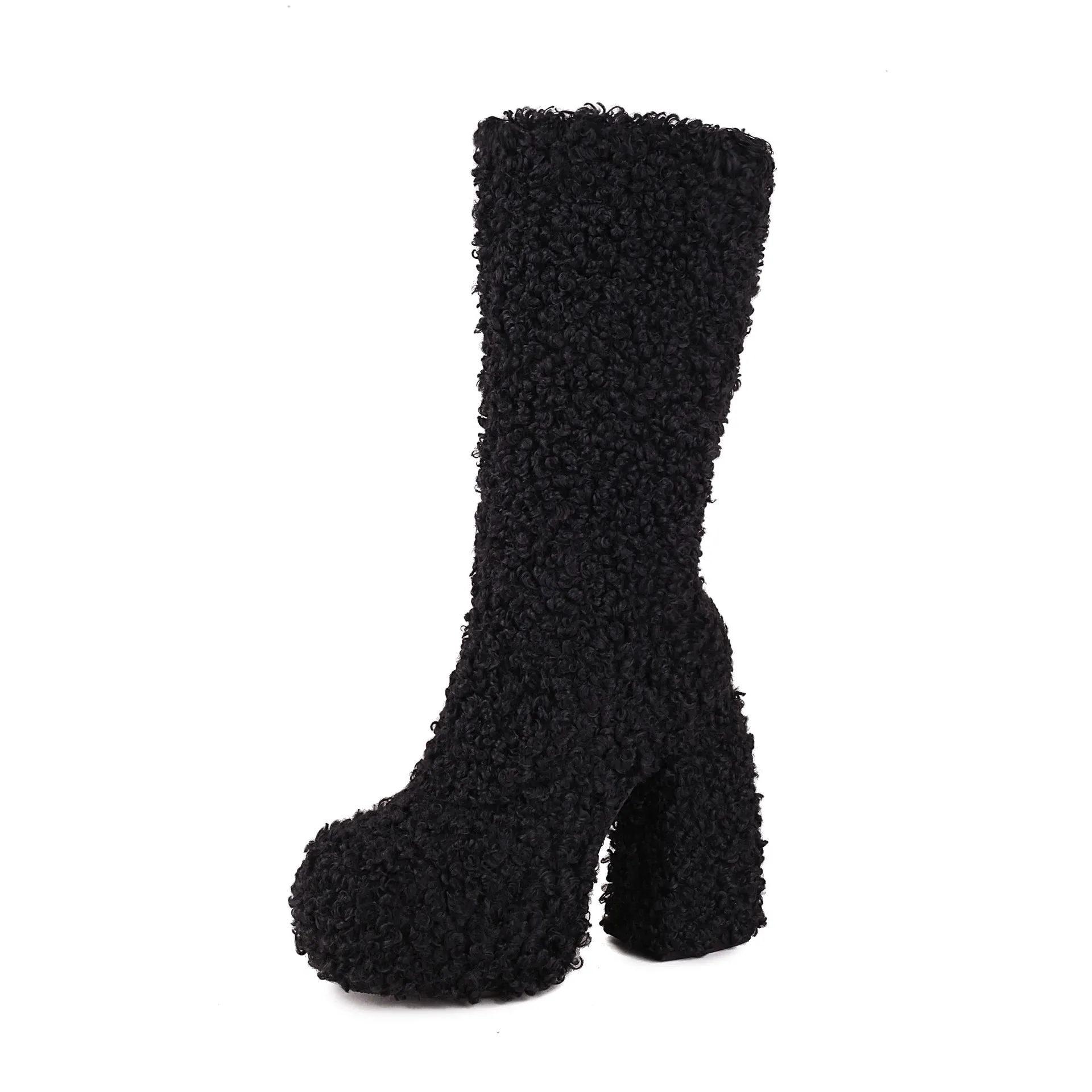 Funki Buys | Boots | Women's Knee-High Fuzzy Platform Boots