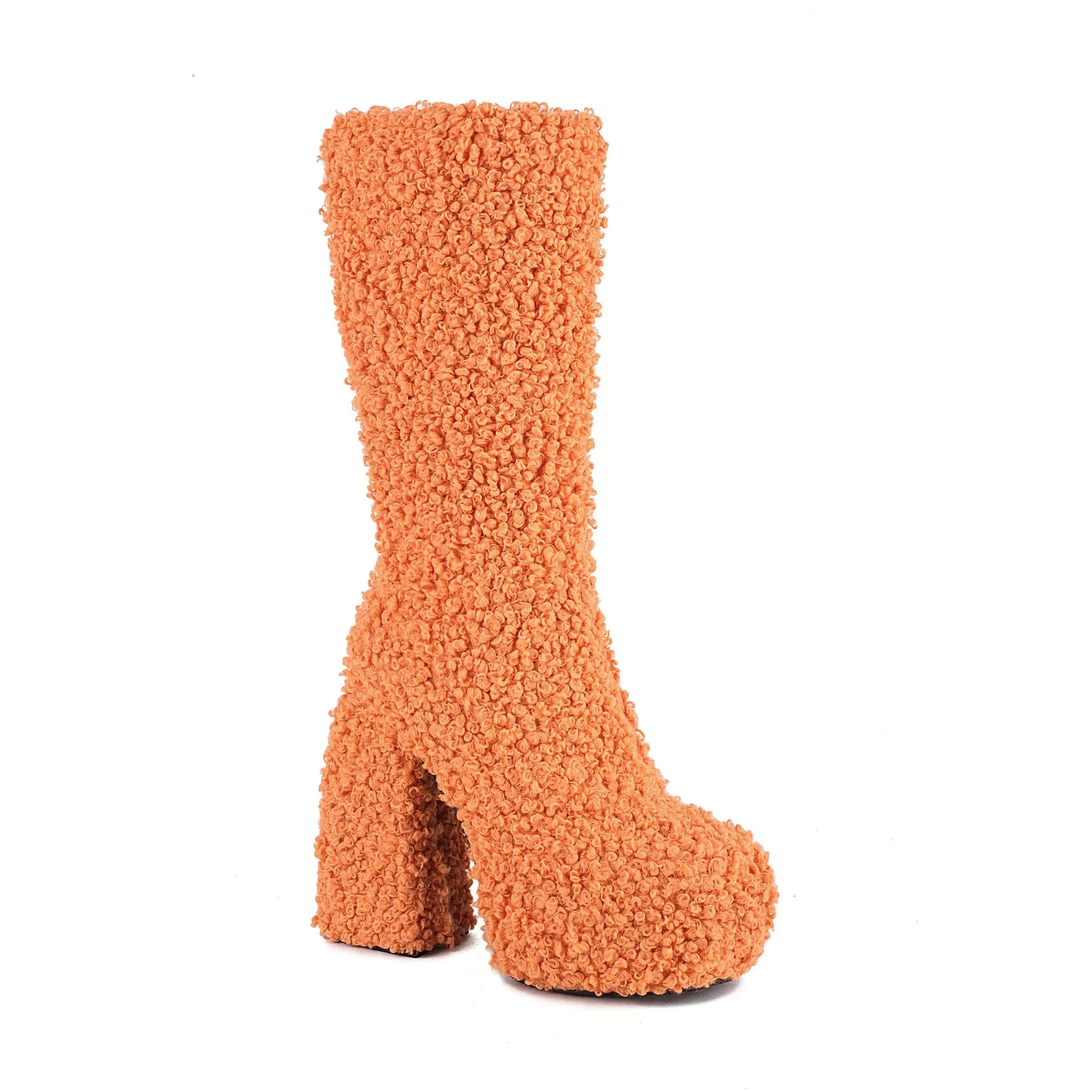 Funki Buys | Boots | Women's Knee-High Fuzzy Platform Boots