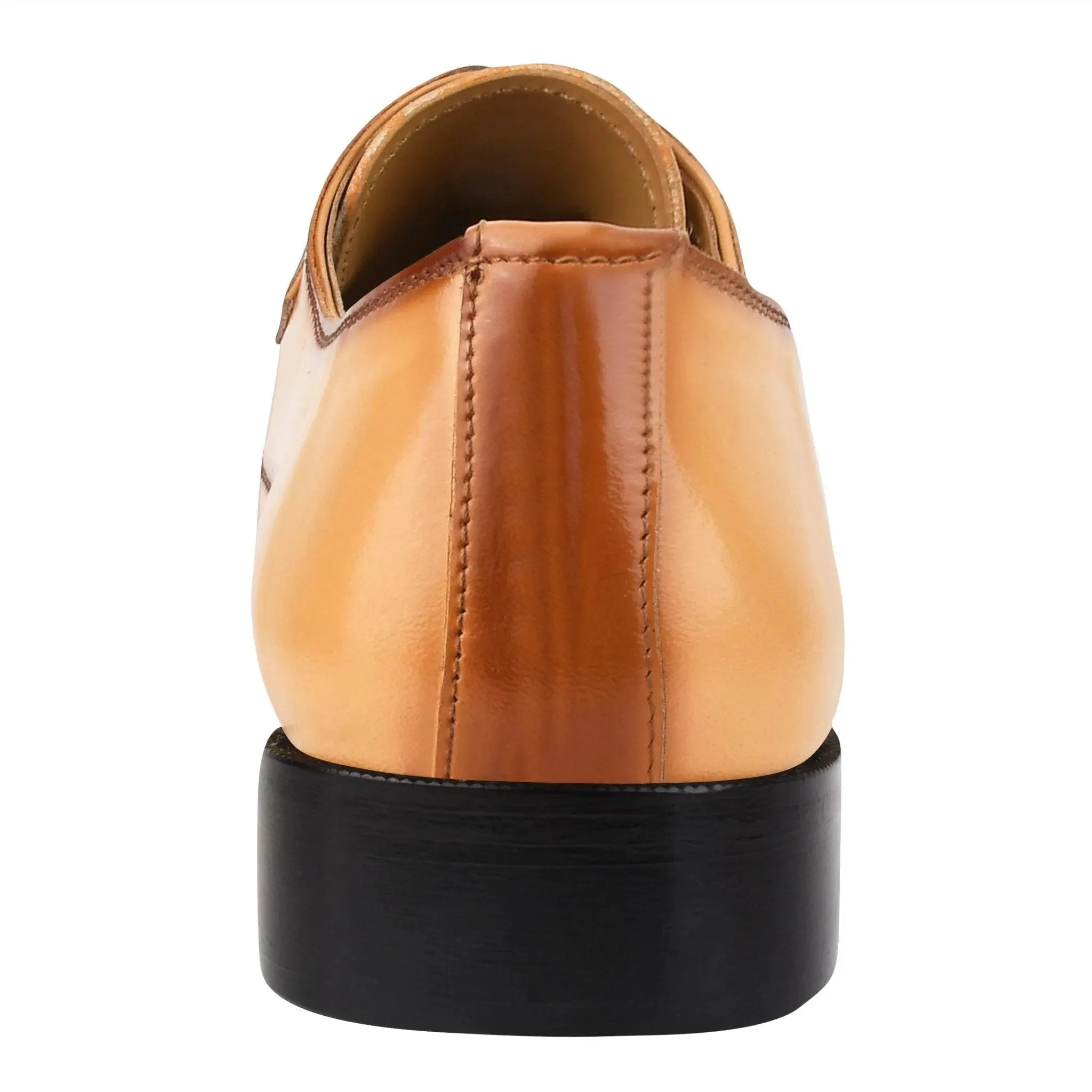 GLORIA Oxford Style Leather Monk Straps