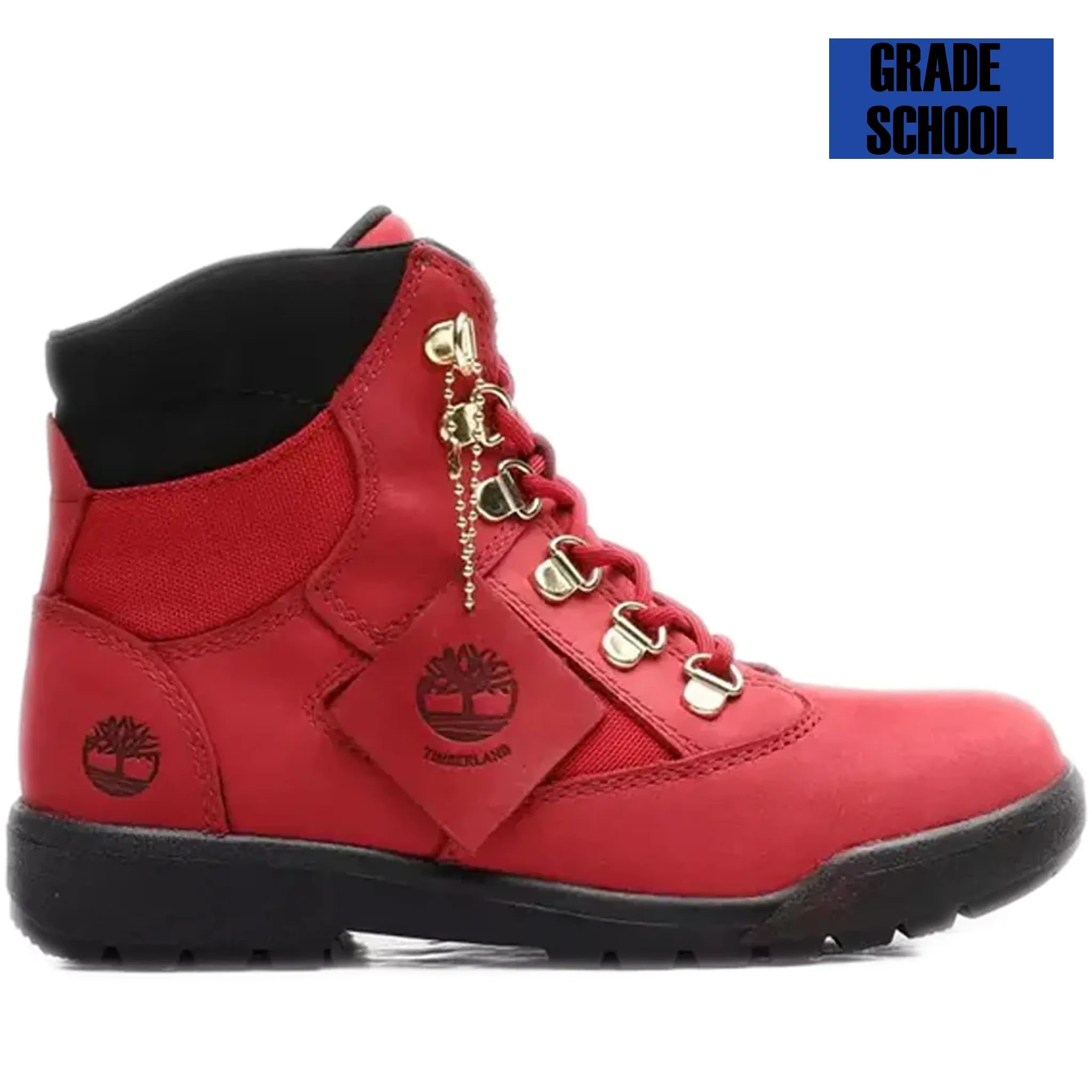 Grade School Timberland 6-Inch Field Boot - Red