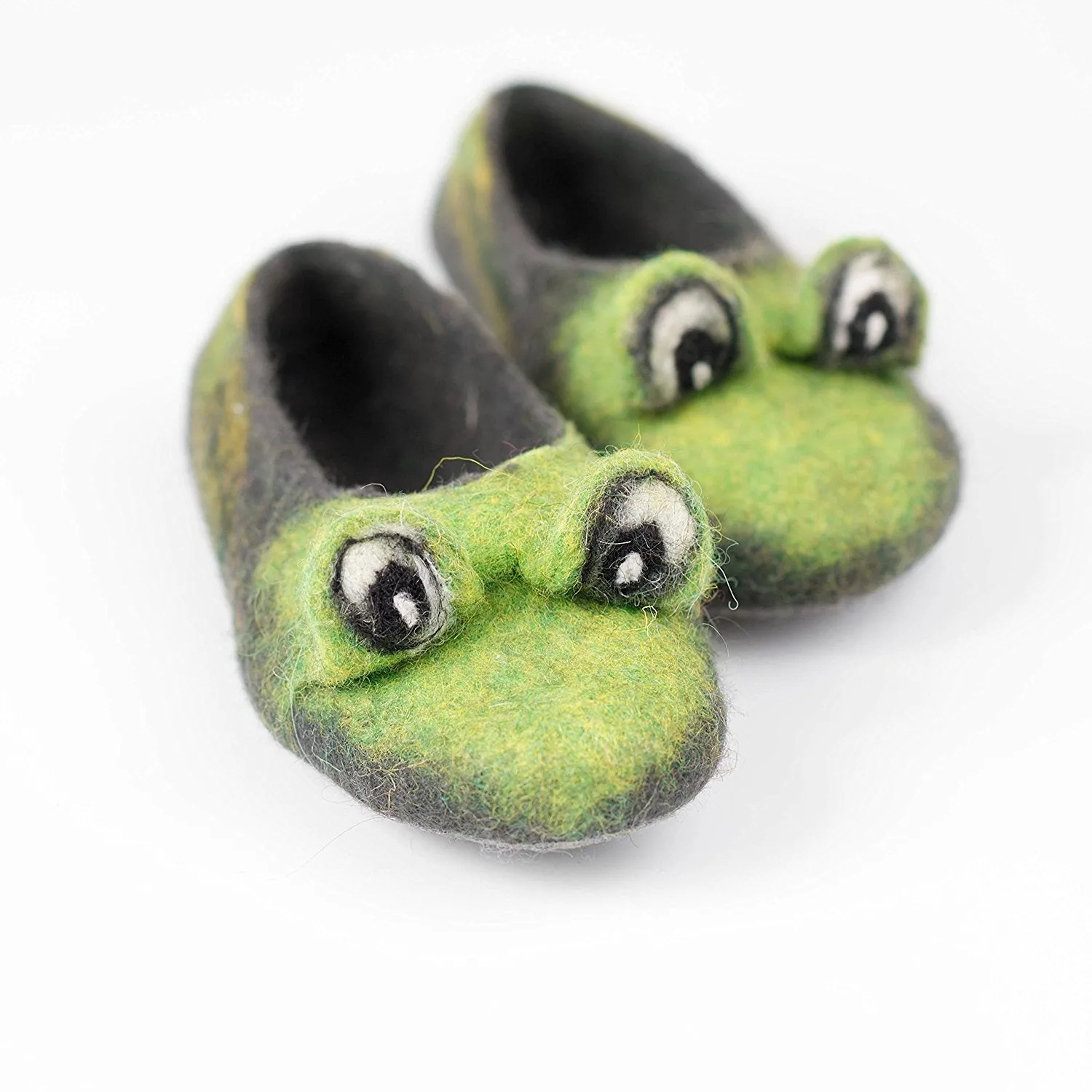 Green Frog toddler slippers