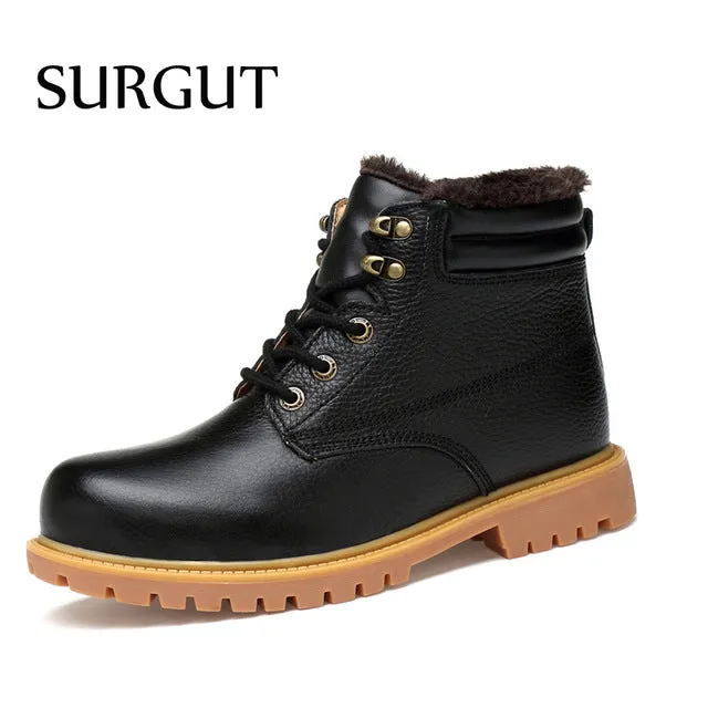 High Quality Waterproof Footwear The New Autumn Winter Ankle Boots for Men Fashion Warm Boots Big Size 36~48