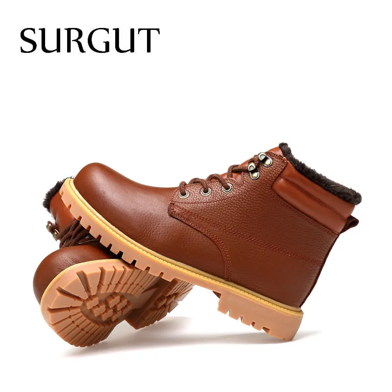 High Quality Waterproof Footwear The New Autumn Winter Ankle Boots for Men Fashion Warm Boots Big Size 36~48