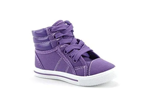 Kids 8081-K Canvas High Top Lace Up Fashion Sneakers