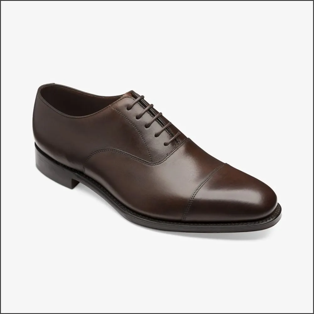 Loake Aldwych Dark Brown Calf Oxford Leather Sole F Fit--