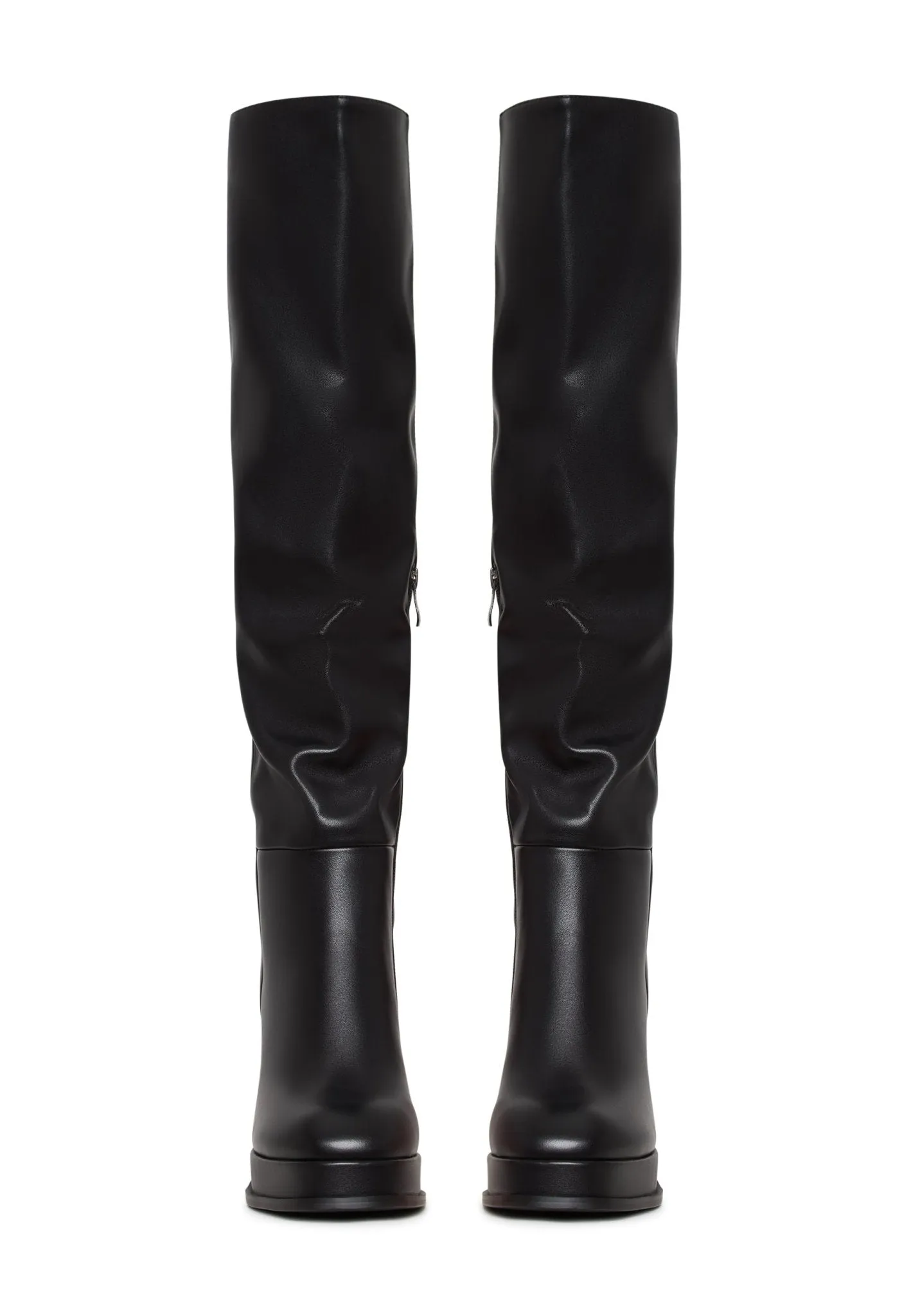 Luxury Leather Over-the-Knee Boots - Black