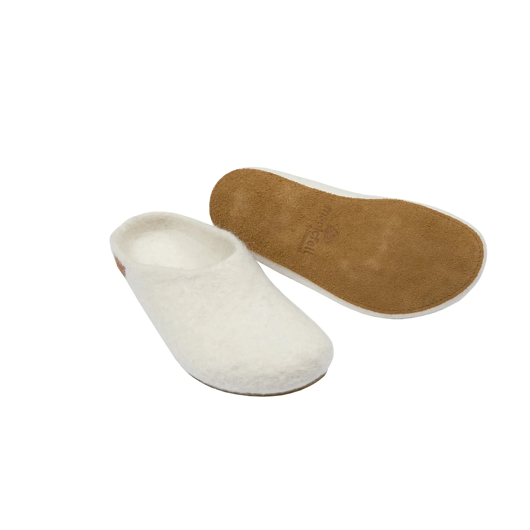 Magicfelt Moorschnucke Wool Slippers in White