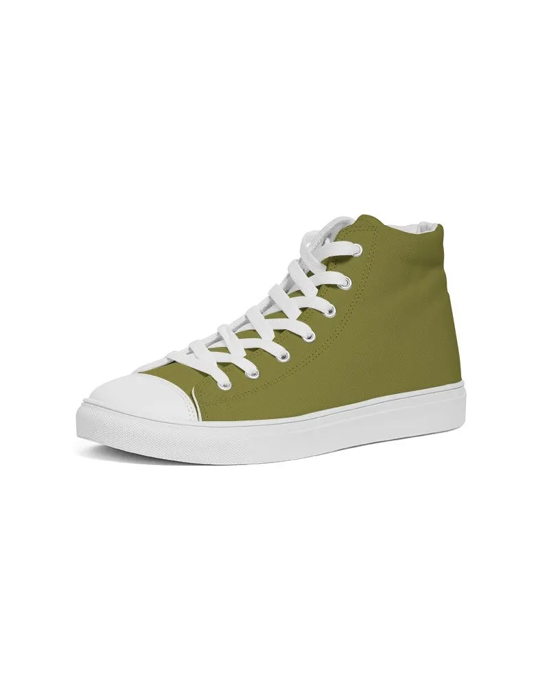 Medium Dark Midtone Yellow High-Top Canvas Sneakers | Men's | C0M0Y80K60