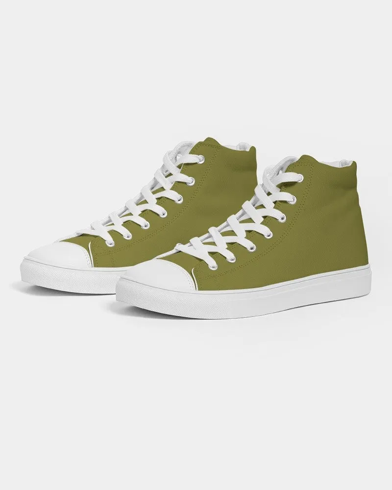 Medium Dark Midtone Yellow High-Top Canvas Sneakers | Men's | C0M0Y80K60