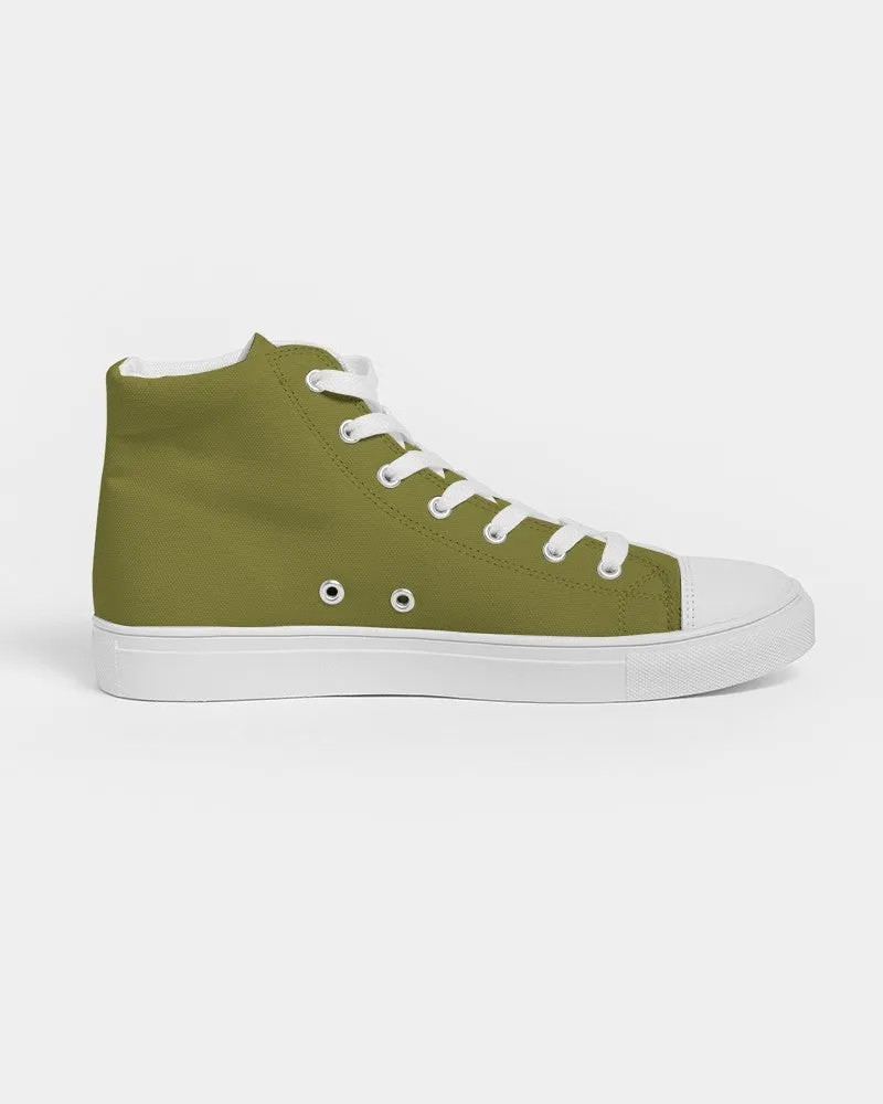 Medium Dark Midtone Yellow High-Top Canvas Sneakers | Men's | C0M0Y80K60