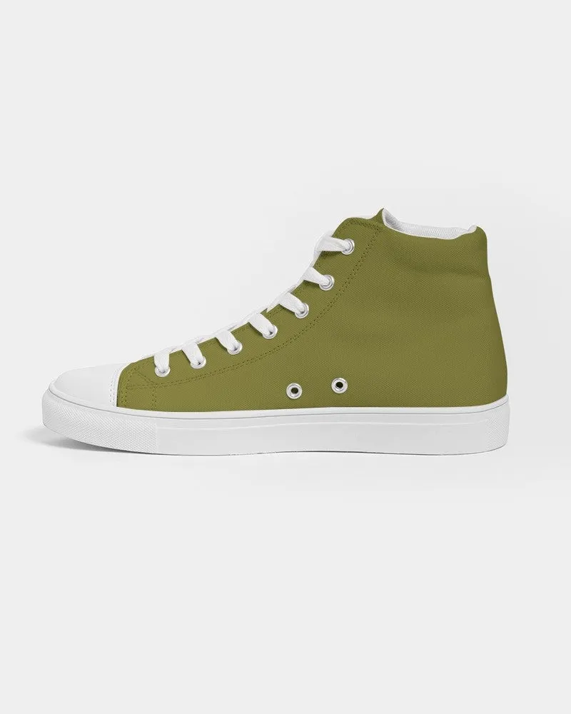 Medium Dark Midtone Yellow High-Top Canvas Sneakers | Men's | C0M0Y80K60