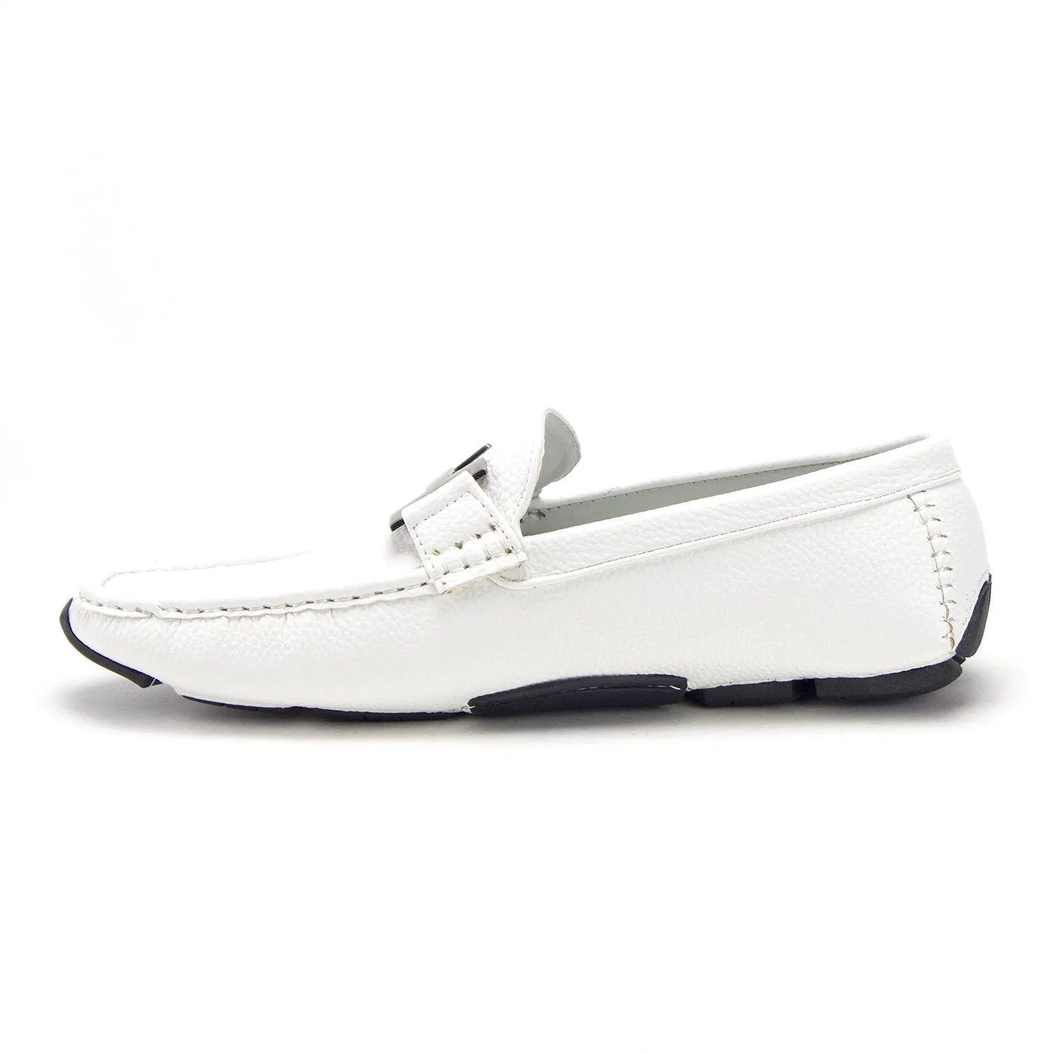 Men's Casual Slip On H Buckle Driving Mocs Smoking Flats Shoes