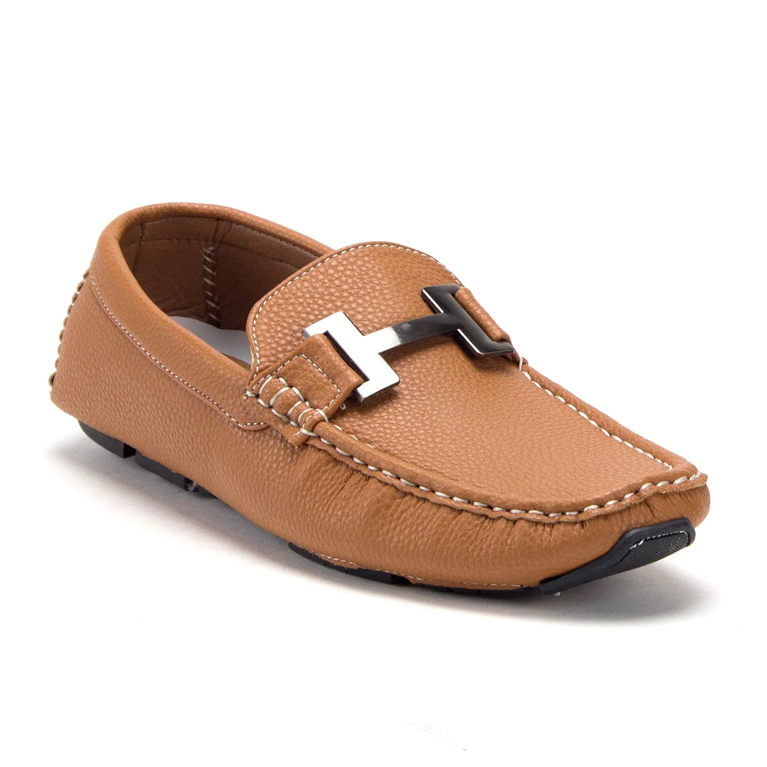 Men's Casual Slip On H Buckle Driving Mocs Smoking Flats Shoes