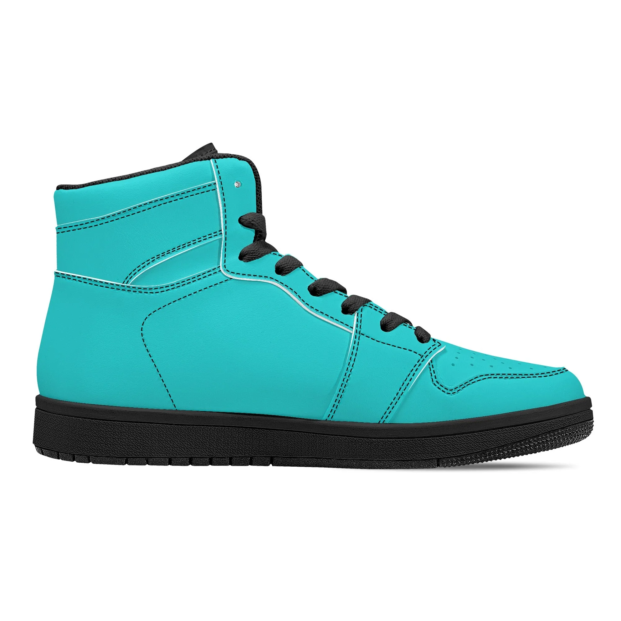 Mens High Top Leather Sneakers