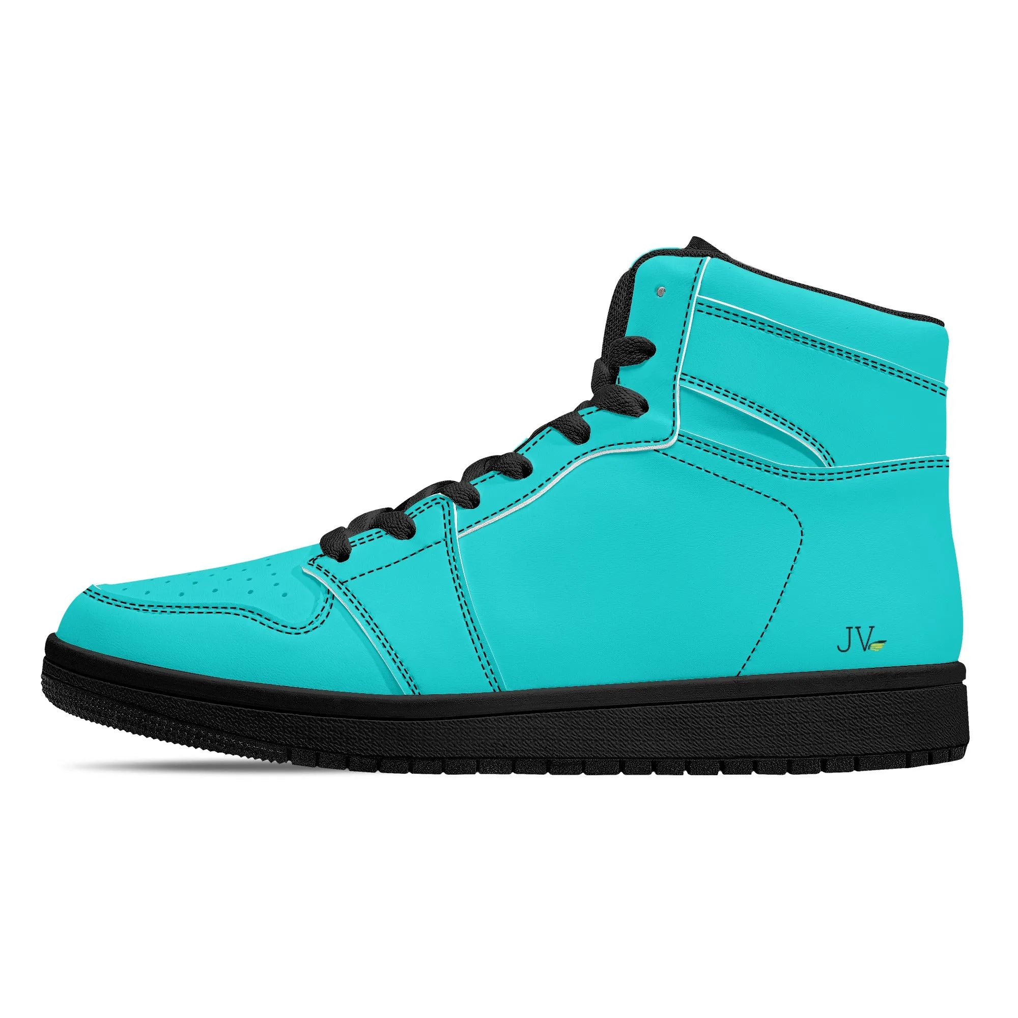 Mens High Top Leather Sneakers