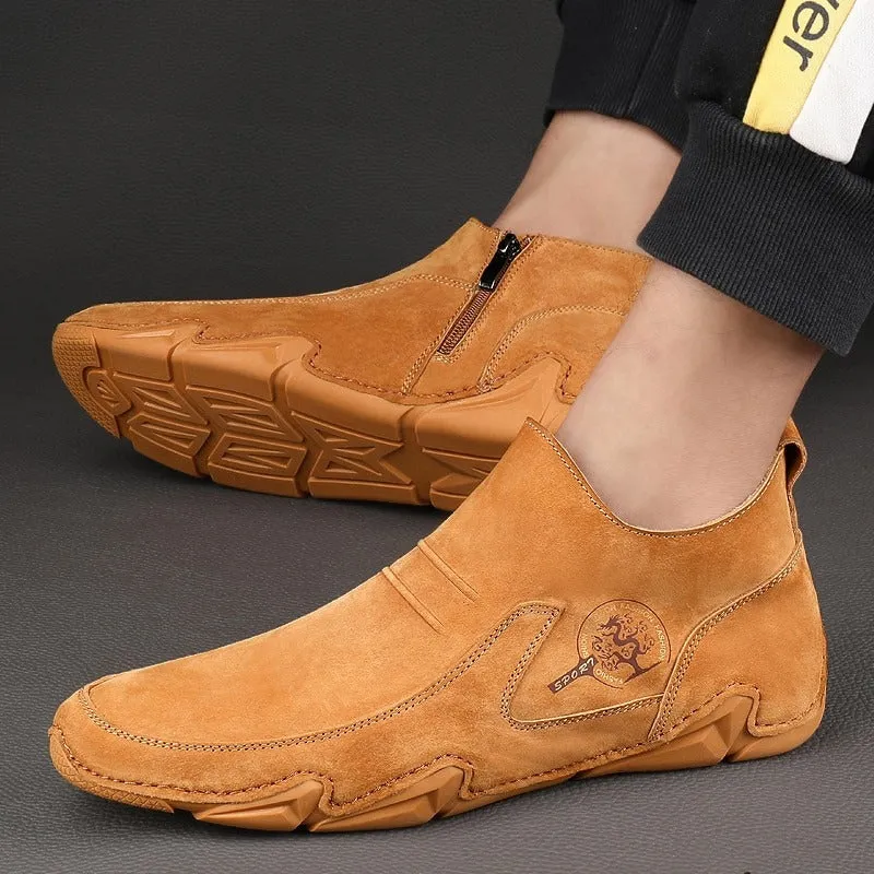 Men's Warm Leather Ankle Boots