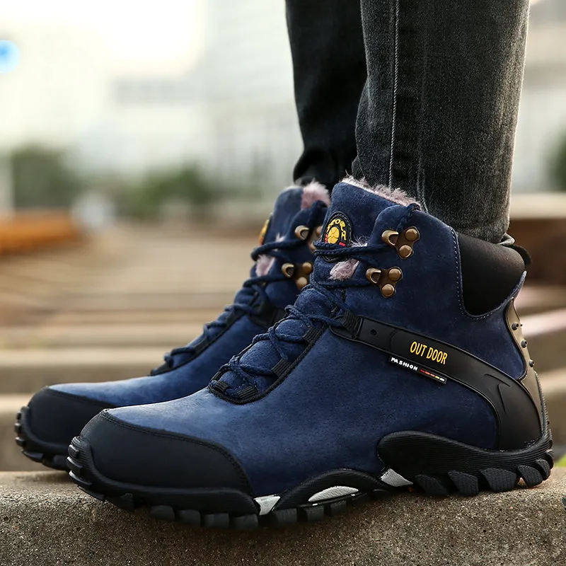 Men's Warm Plush Ankle Boots