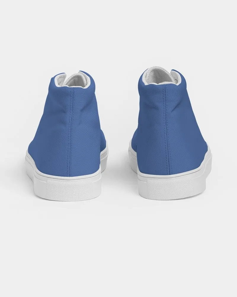 Midtone Blue High-Top Canvas Sneakers | Women's | C80M60Y0K0