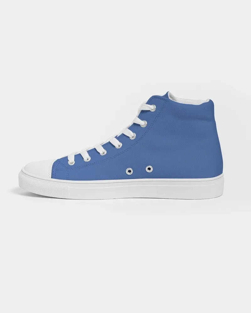 Midtone Blue High-Top Canvas Sneakers | Women's | C80M60Y0K0