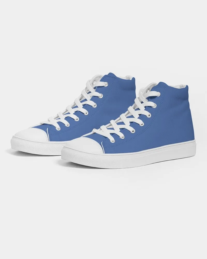 Midtone Blue High-Top Canvas Sneakers | Women's | C80M60Y0K0