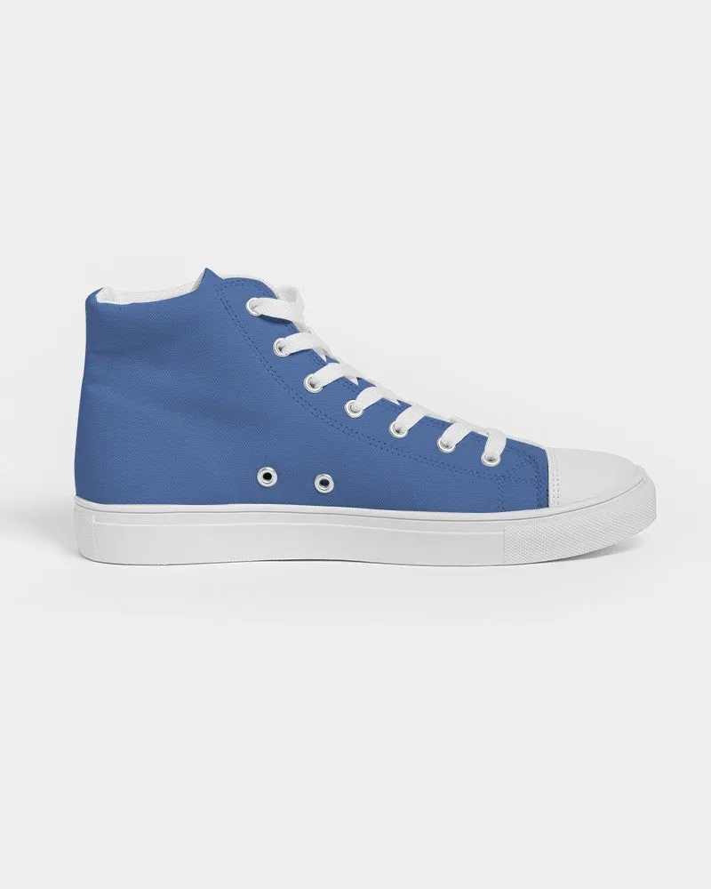 Midtone Blue High-Top Canvas Sneakers | Women's | C80M60Y0K0