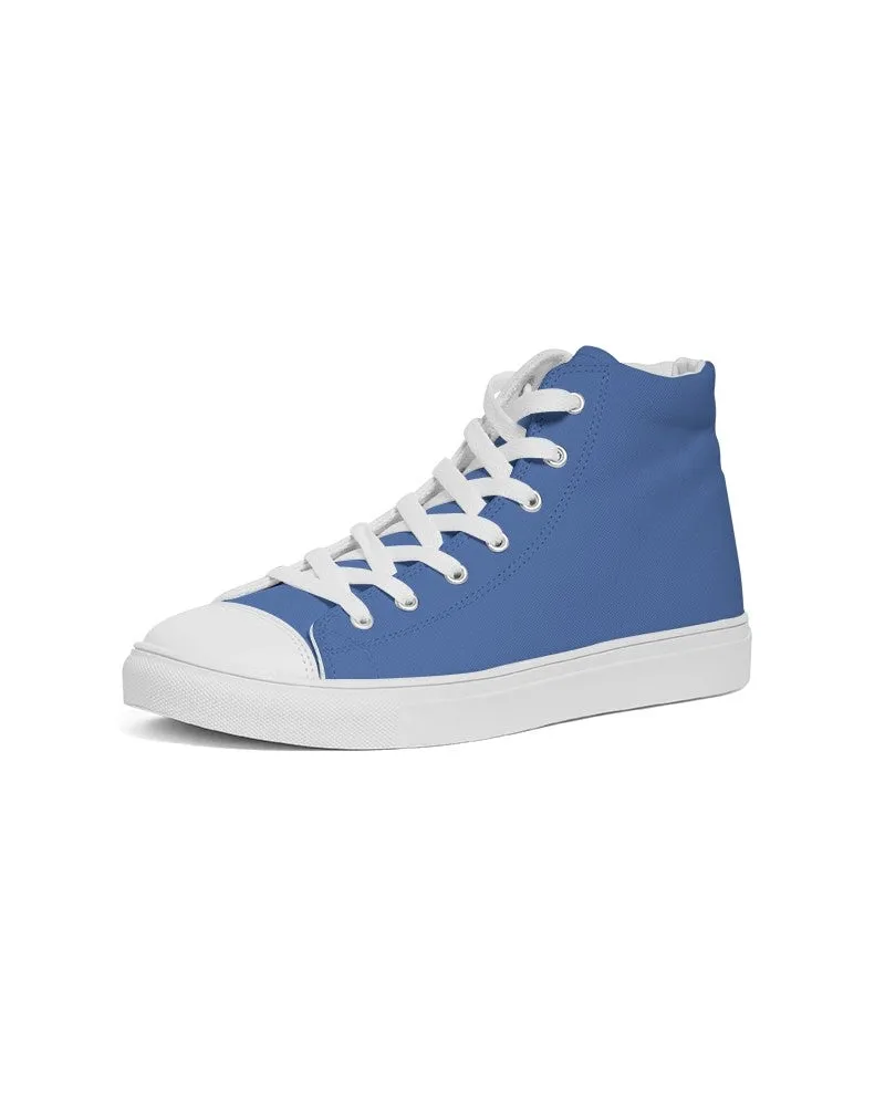 Midtone Blue High-Top Canvas Sneakers | Women's | C80M60Y0K0