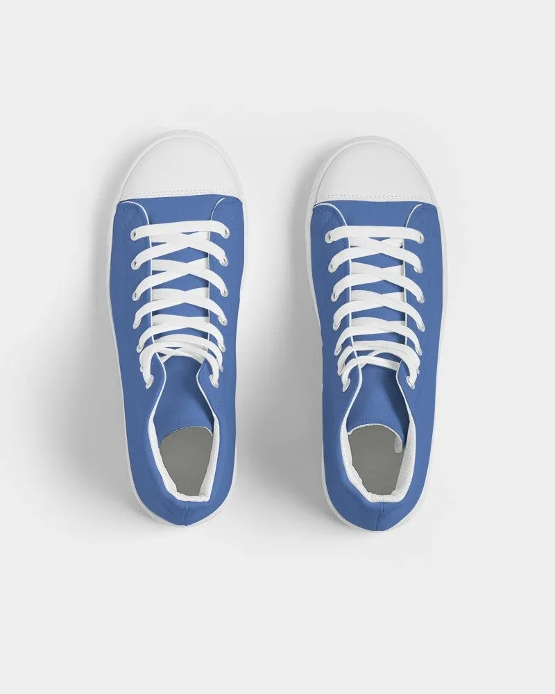 Midtone Blue High-Top Canvas Sneakers | Women's | C80M60Y0K0