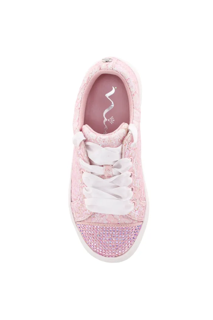 NINA MONICA EMBROIDERED LACE SNEAKER