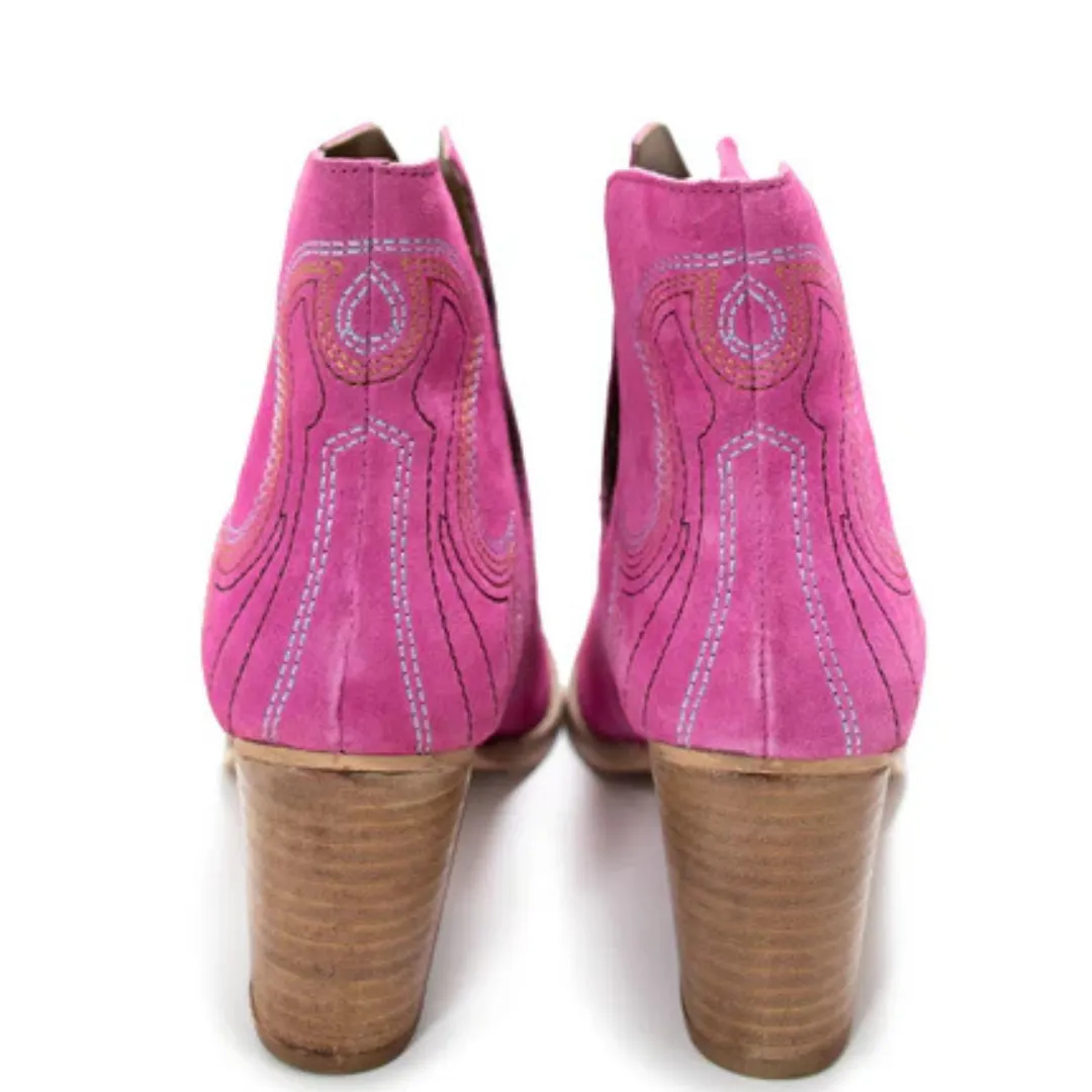 Online Exclusive | Journee Ankle Boots in Magenta