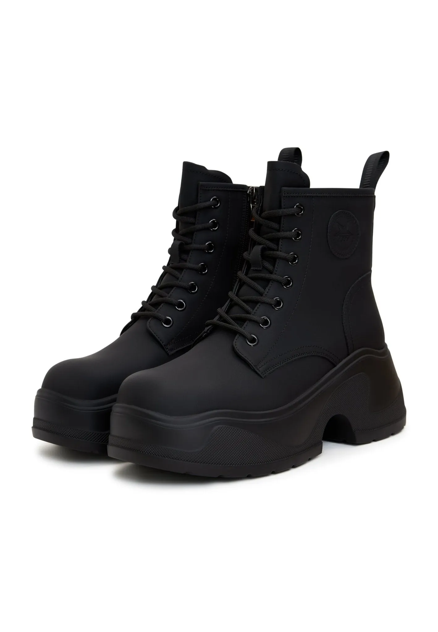 Platform Ankle Boots - Black