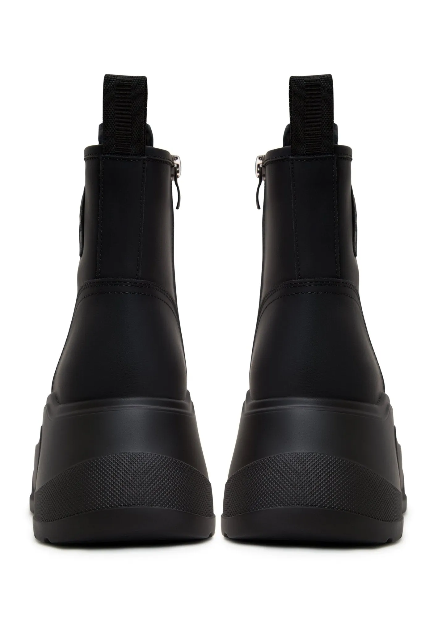 Platform Ankle Boots - Black