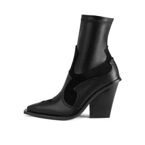 RAID Elaina Block Heeled Ankle Boots in Black